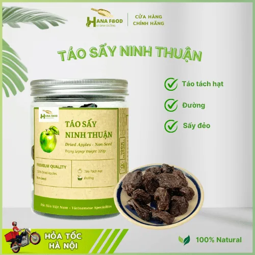 Táo sấy Ninh Thuận HanaFood